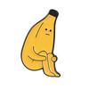 Sitting Banana Brooch Unique Cartoon Character Pin For Casual Wear And Fun Expression