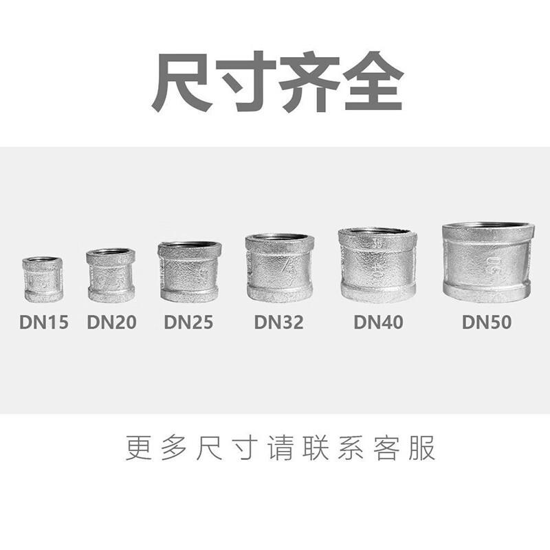 JiaShilu Galvanized Malleable Iron Female Thread Straight Coupling