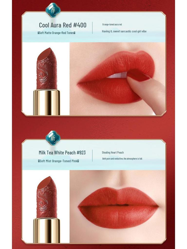 Soft Mist Carved Mattes Langanhaltendes Samt-Lippenstift-Set - Nicht verblassend, einfach aufzutragen Östlicher Lipgloss.