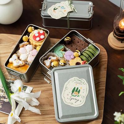 Rechteckige Keksdosen aus Weißblech mit Deckel, staubdicht, für Zuhause, Küche, Schreibtisch, Aufbewahrungsdose für Süßigkeiten, Kaffee, Tee, Schmuck, Schokolade