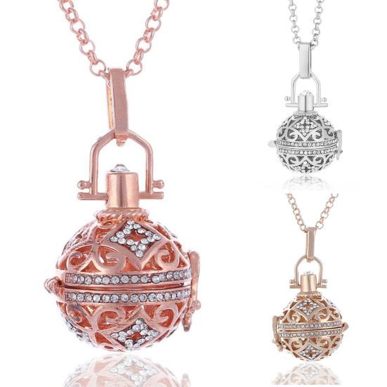 

Ожерелье с подвеской в ​​форме музыкального шара, женское блестящее ожерелье-свитер с покрытием, ювелирные изделия серебряный