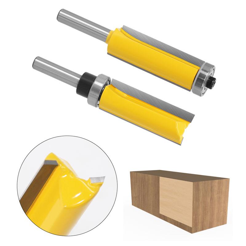 1/2pc 8mm Flush Trim Pattern Router Bit Top & Bottom Bearing Bits Milling Cutter For Wood Woodworking Cutters