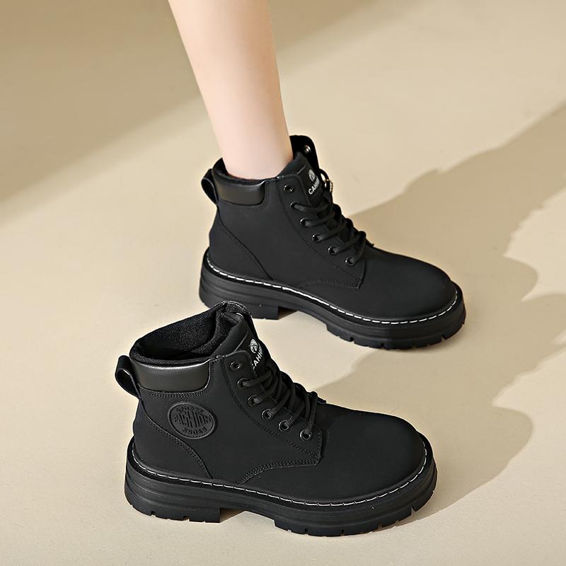 

Fashion CRLAYDK Luxury Hiking Work Boots for Women Waterproof Outdoor Ankle Platform Booties Lug Sole Snow Winter Walking Combat Shoes 40