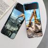Construction Machinery Excavator Phone Case For Samsung Z Flip 7 6 5G Galaxy Z Flip 5 4 3 Black Hard Cell Cover Luxury PC Shell