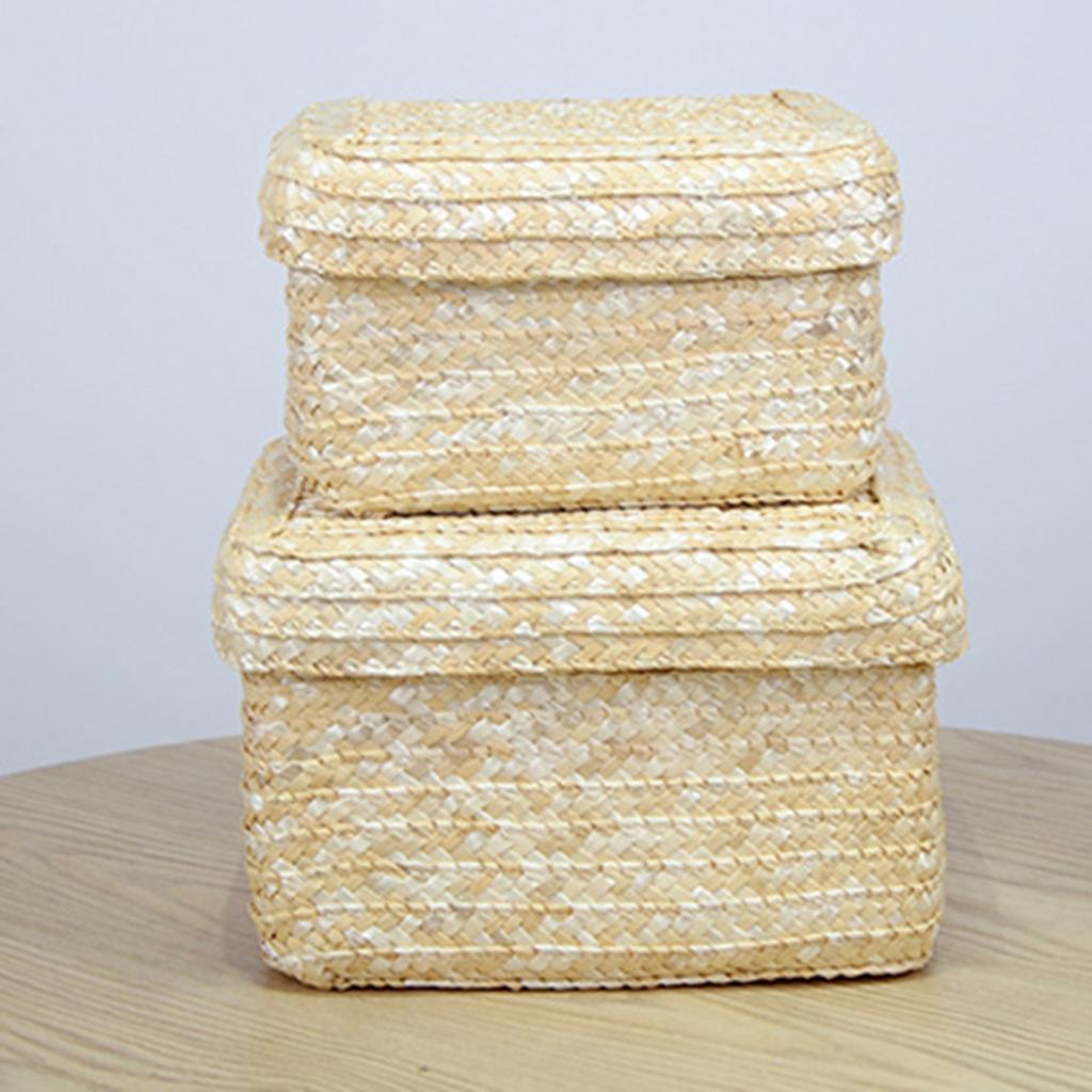 Seagrass Storage Basket Rattan Snack Container For Family GIft