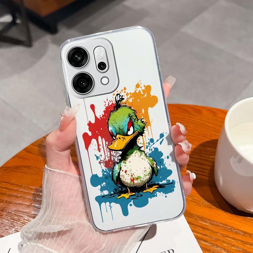 For Oppo Reno14 Pro Realme C71 C75 C75x Ultra Thin Clear Phone Case Cute Panda Pattern Dustproof Protection Soft Transparent Back Cover For Oppo Shell