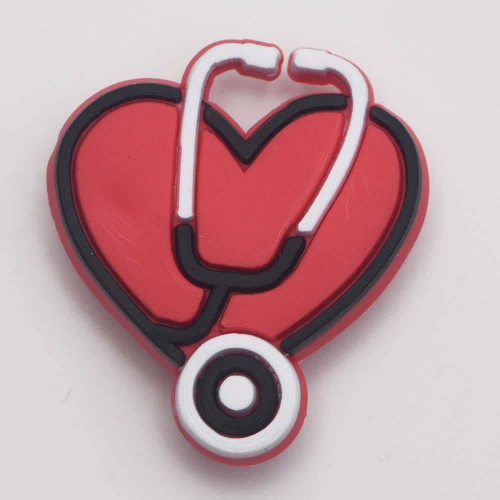 2025 Custom Mix Styles Medical Nurse Stethoscope Heart RN Retractable Badge Reel Nurse Accessories