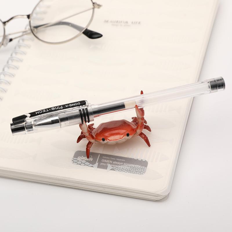 Creative Design Weightlifting Crab Pen Holder Storage Pen Holder Pen Holder Ornament Model