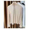 Slightly See-through Collar Long-sleeved Women's Autumn Fashionable Layered Tops with Base Layers