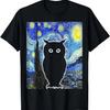 Owl Starry Night Owl Lover Van Gogh Owl Birdwatching T-Shirt
