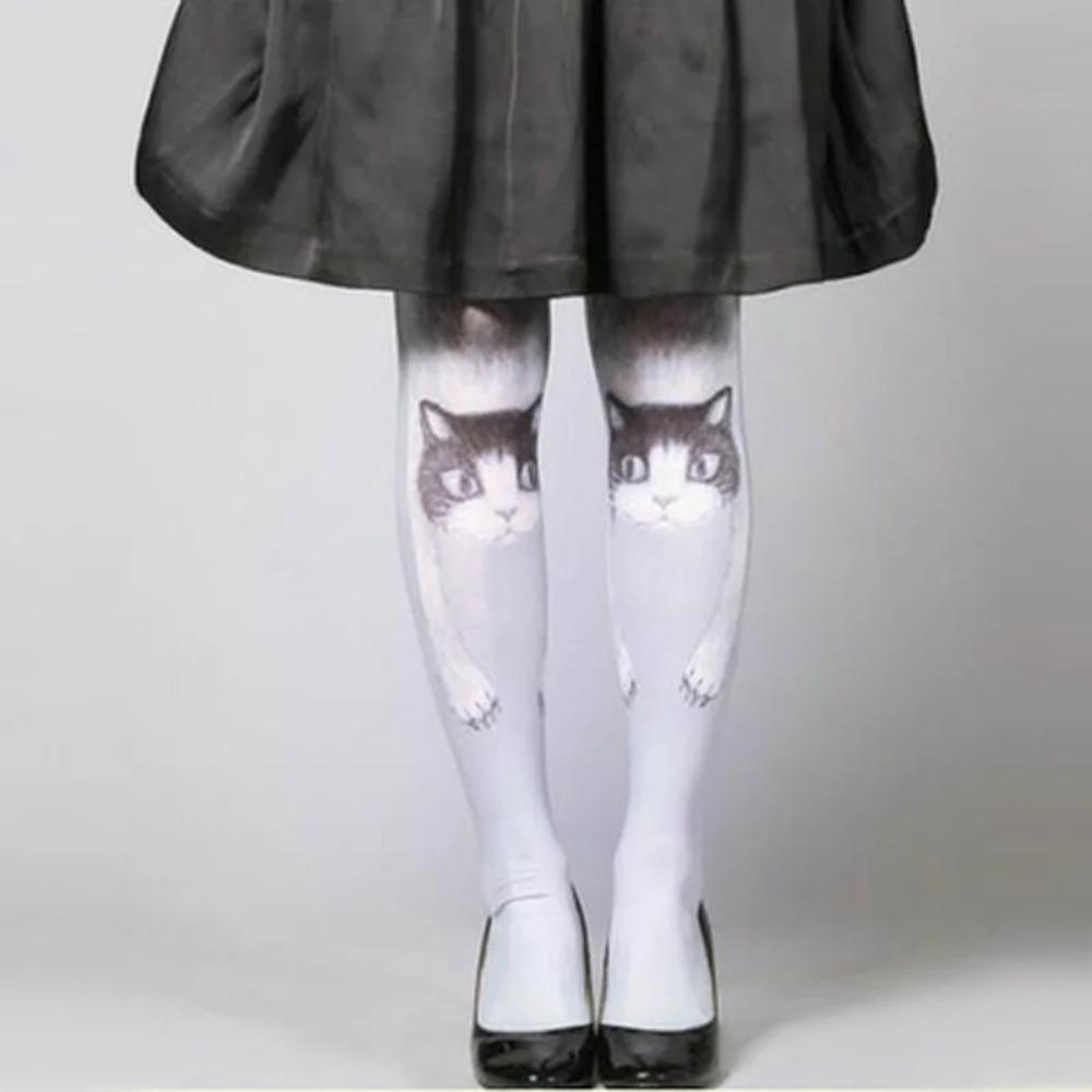 Clearance Sale Japanese Style Harajuku Pantyhose Cartoon Print Women Tights Spring Autumn Lolita Kawaii Cute Stockings Pantyhose