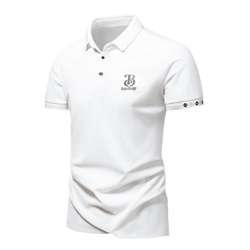 Men's Polo Shirt Short Sleeved T-shirt Men's Summer Lapel Bottom Shirt Half Sleeved Shirt