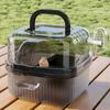 Hedgehog Carrier Translucent Hamsters Travel Carry Case Large Capacity Breathable Hamster Habitat Small Animal Carrier With