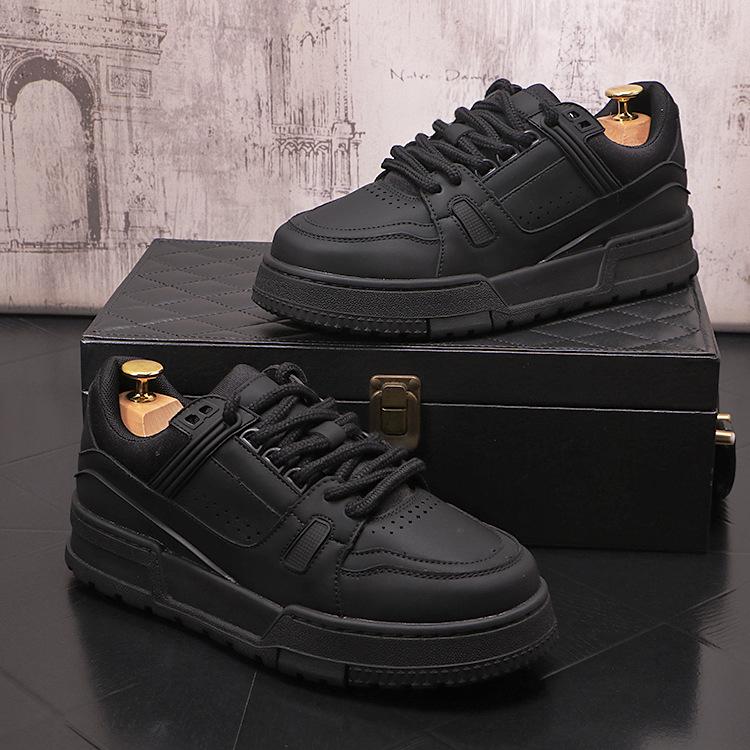 

Men s Black Waterproof Non-Slip Skate Shoes - Breathable, Casual, Kitchen & Work Protection, Thick Sole Size 42