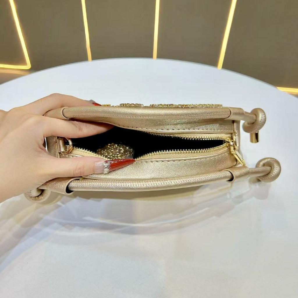 Dinner Bag, Ladies' Handbag, Diamond-encrusted Banquet Clutch, Evening Dress Bag, Water Diamond Women's Bag