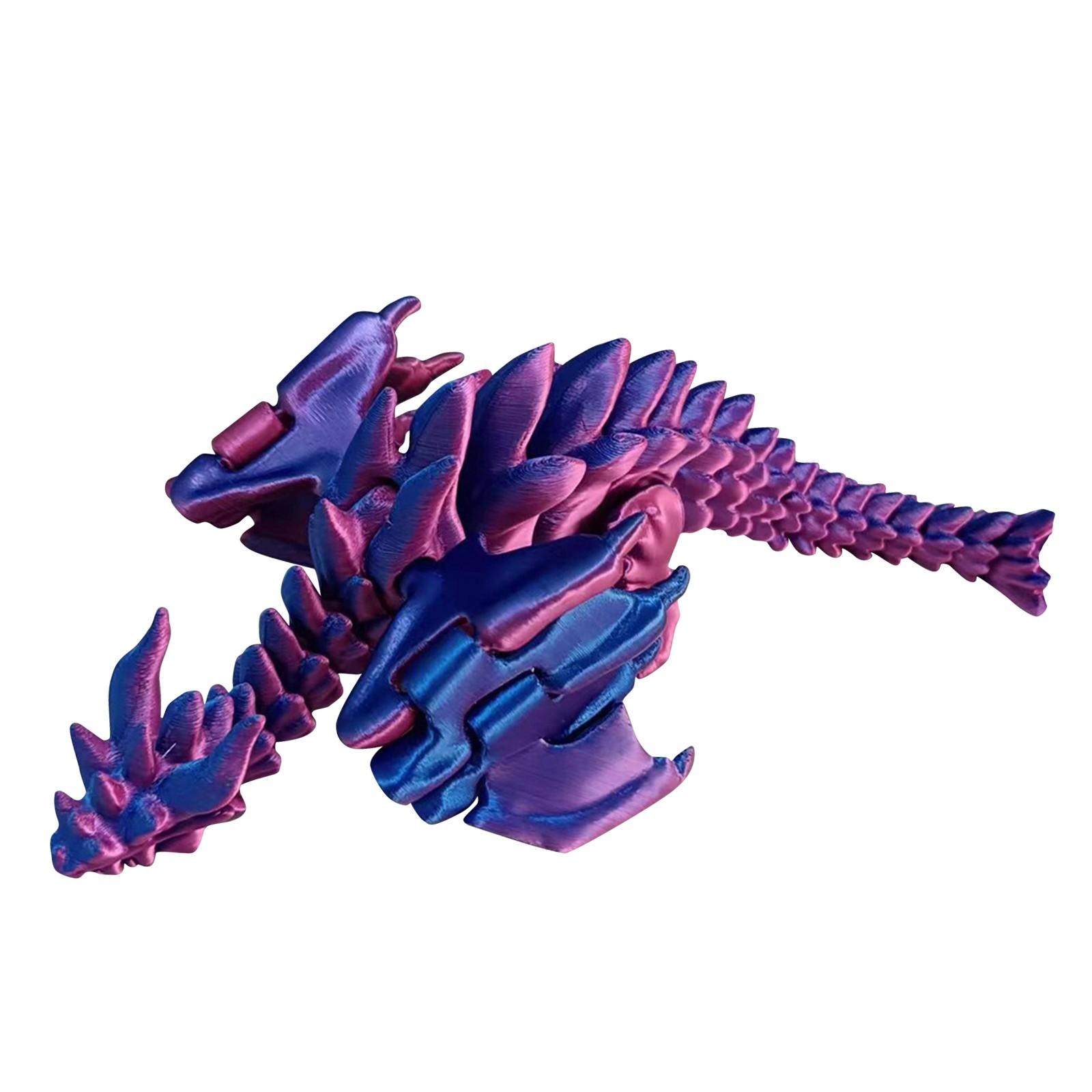 

3D Printed Dragon Model Puzzle Assembled Figurine Educational Toy for Kids and Adults Collectible Display Piece with Interlocking Parts