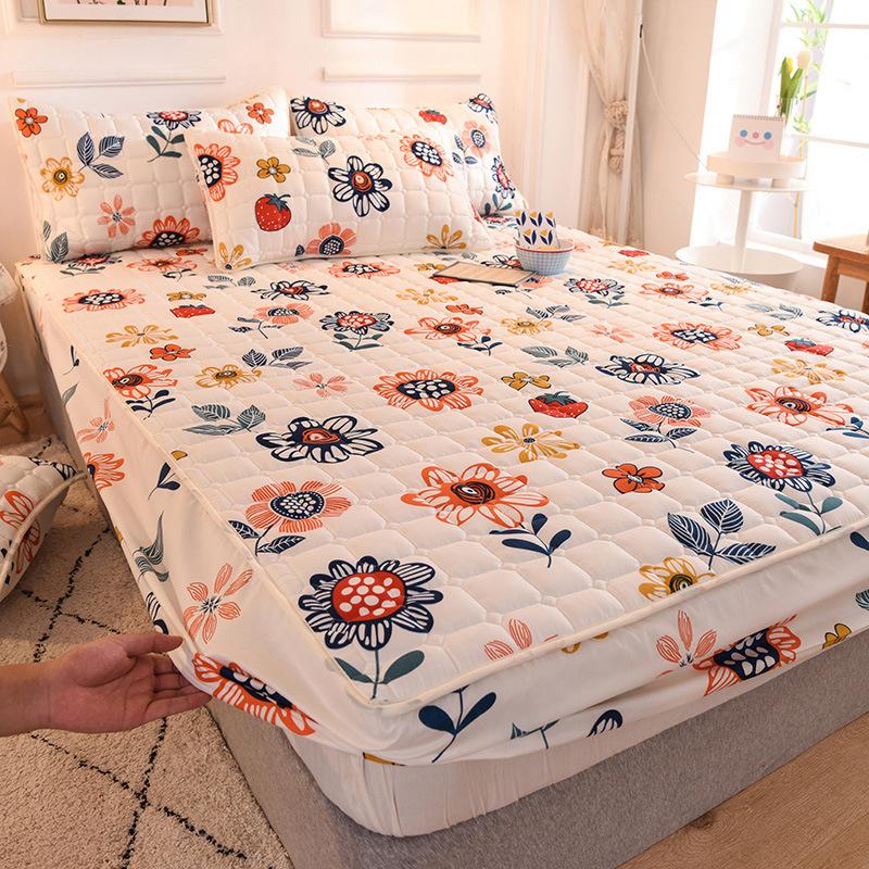 New Cartoon Mattress Cover Protector Soft Comfortable Breathable Printing Bedding Mattress Bed Cover Fitted Machine Washable