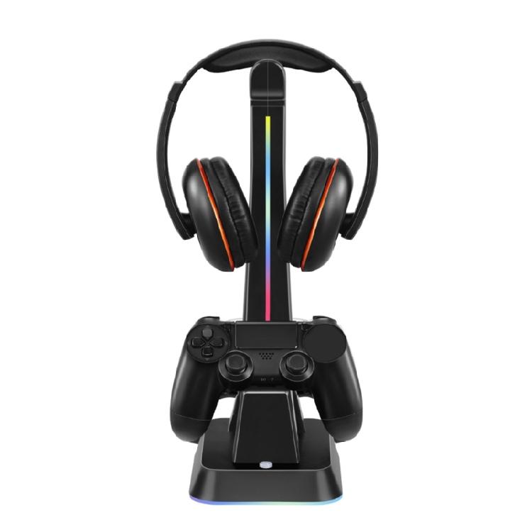 Gaming Accessory for Gamepad Controller Charging Dock Station with Headphone Holder Charging Stand Base