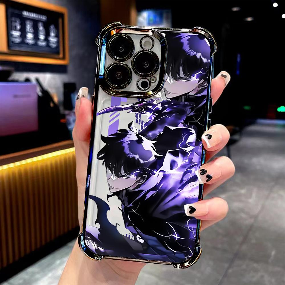 anime s-solo l-levelings Plating Phone Case For vivo Y400 V60 Y39 Y29 V40 Y38 Y200i Y28 Y03 Y200 V50 V29e 27 Y17s Lite Pro 4G 5G