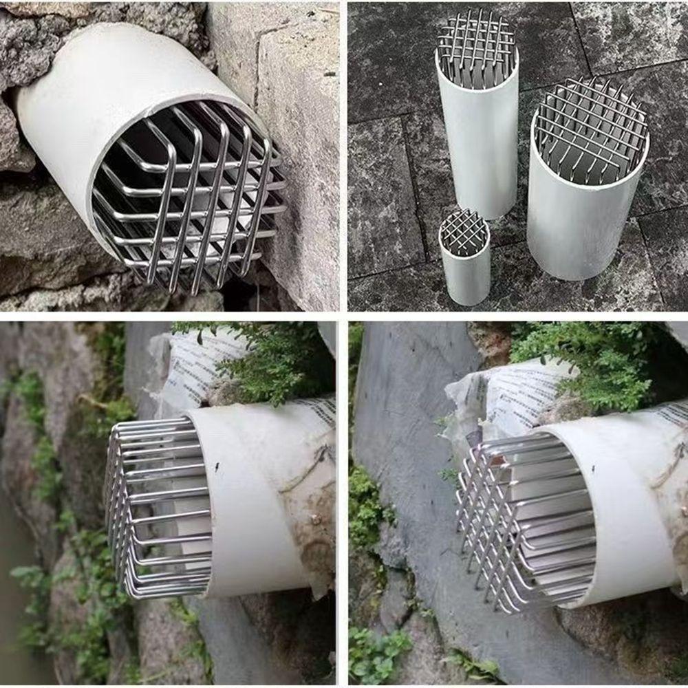 2Pcs Heavy Duty Pipe Protection Net Stainless Steel Anti-Rodent Net Cover Roof Floor Drain