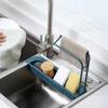 Úložný regál na dřez Držák na ručníky Rozšiřitelný Teleskopický design Větrání Odvodnění Snadná instalace