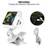 Walfront Aroma Guitar Clip-on Tuner AT-102, 12-Temperament Equal Temperament, USB Rechargeable, Built-in, ViolinUkulele Tuner with Charging Cable