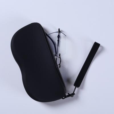 Women Girls Dustproof Glasses Box for Women Men Solid Colour Silicone Zipper Glasses Storage Waterproof Bag Cosmetic Coin Bag