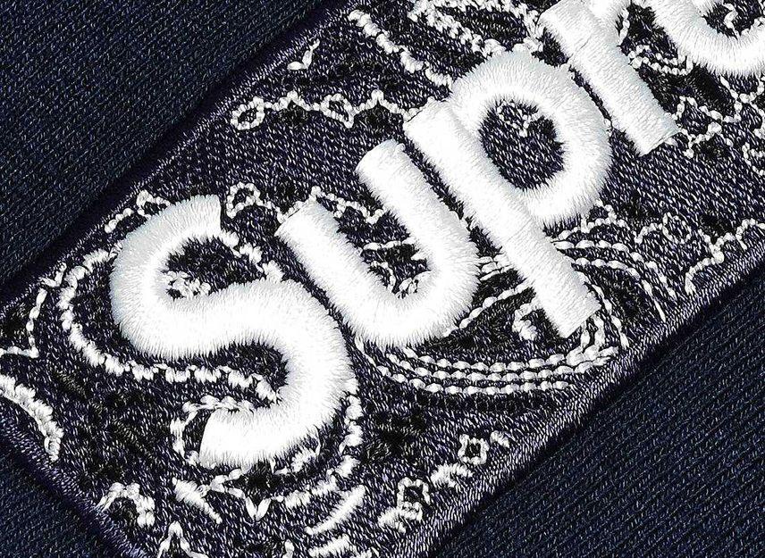 Supreme Bandana Box Logo Hooded Sweatshirt Navy