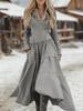 2026 Frühling Denim Slim Fit Langarm Freizeit Patchwork Kleid für Europa und Amerika