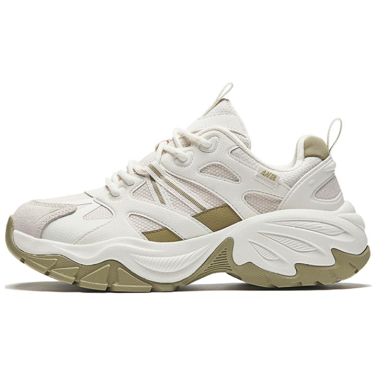 ANTA Retro Dad Shoes Off White Khaki Women 122448808-1 40