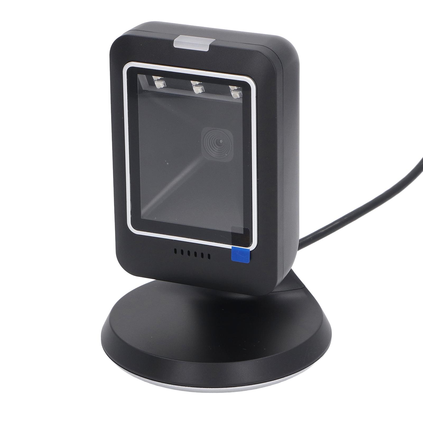 

2D Barcode Scanner Hands Free Auto Sensing Omnidirectional Scanning Desktop Barcode Reader