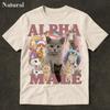 Alpha Male Funny Kitten Shirt Funny Cat Meme Shirt Boyfriend Gift Father Gift Unicorn Rainbow Tee