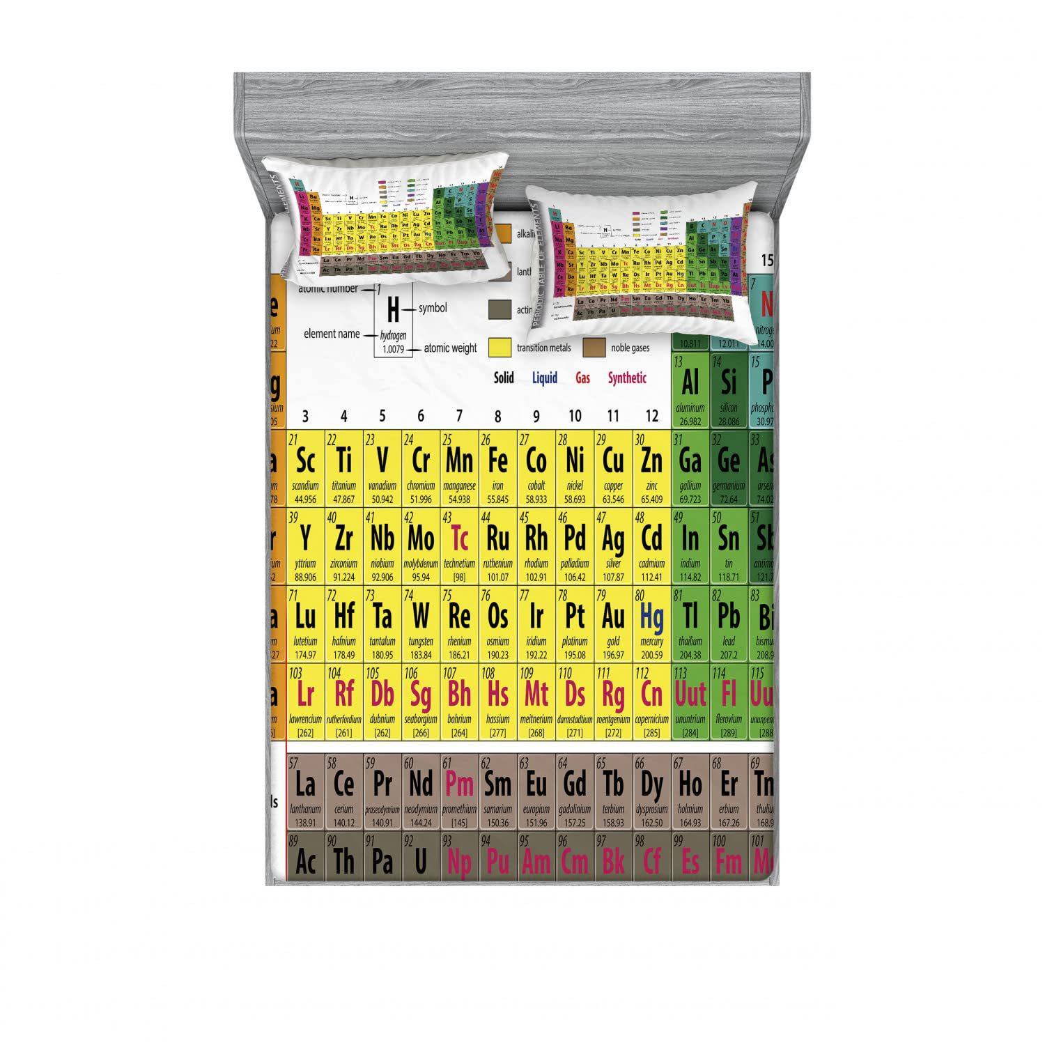 

Простыня с рисунком периодической таблицы Трехкомпонентная простыня с цифровой печатью Трехкомпонентная простыня Детская Взрослая 180x220x30cm (three-piece set)