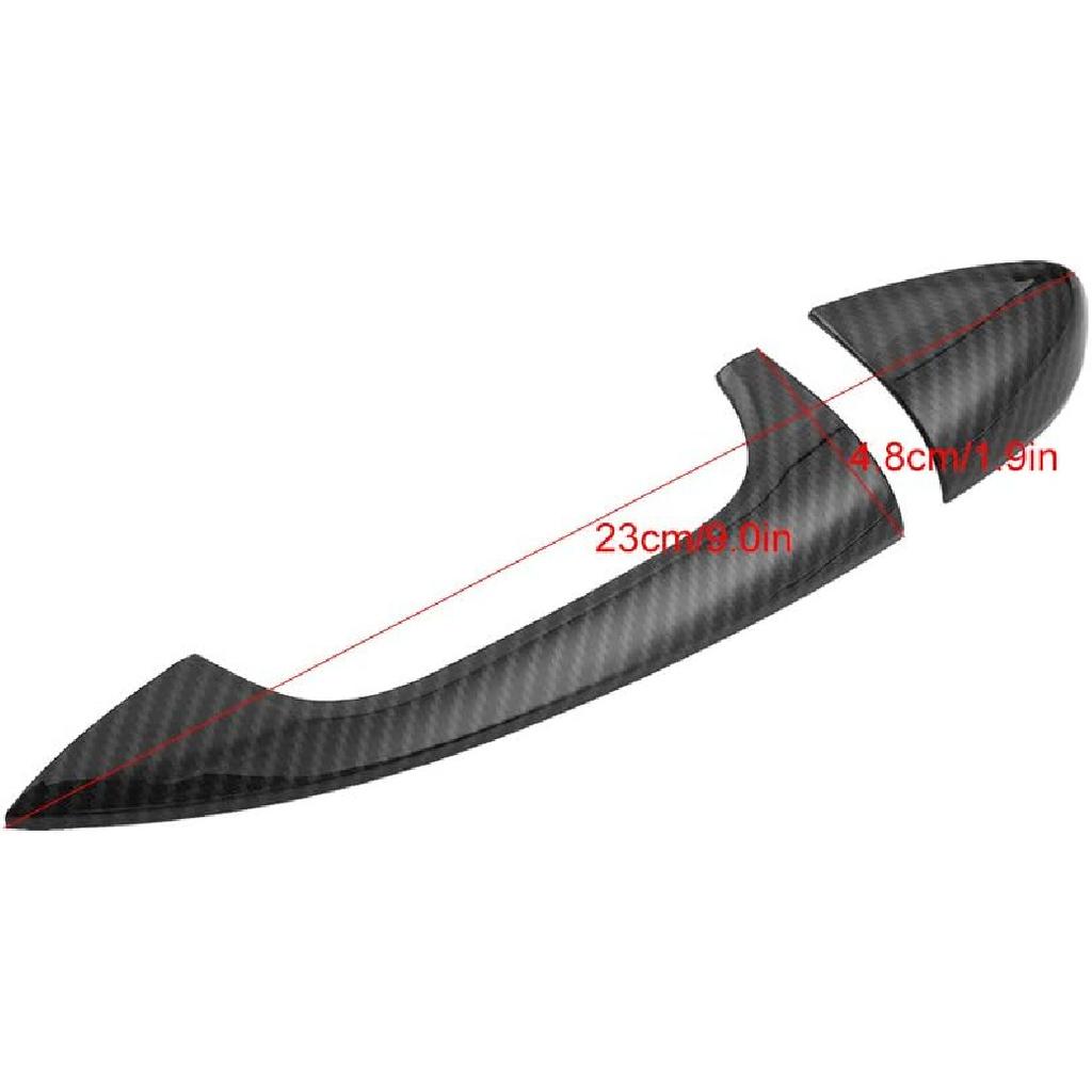 for Carbon Fiber 4pcs Car Door Handle Cover Trim,ABS Carbon Fiber Cover Trim for C-Class W205 GLC X253 2015-2018