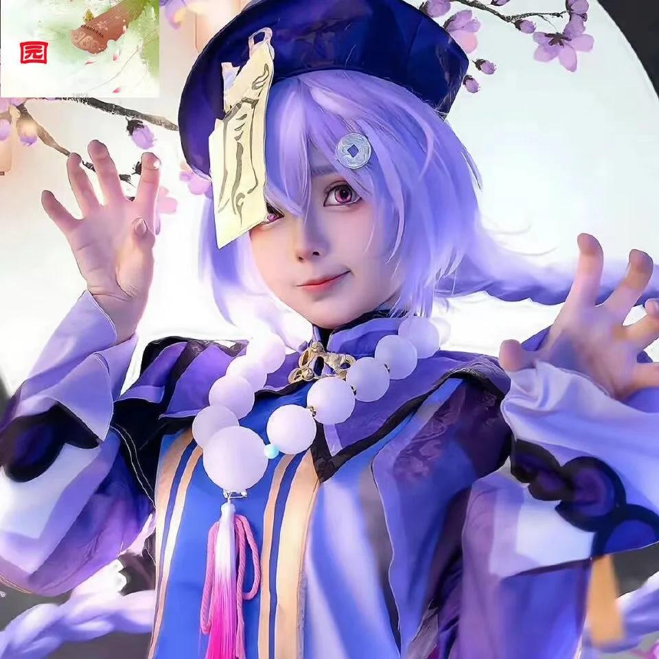 Game   Project Qiqi Cosplay Costumes Anime Figure Vestido Zombie Girl Dress Halloween Costumes for Women Suit Wig