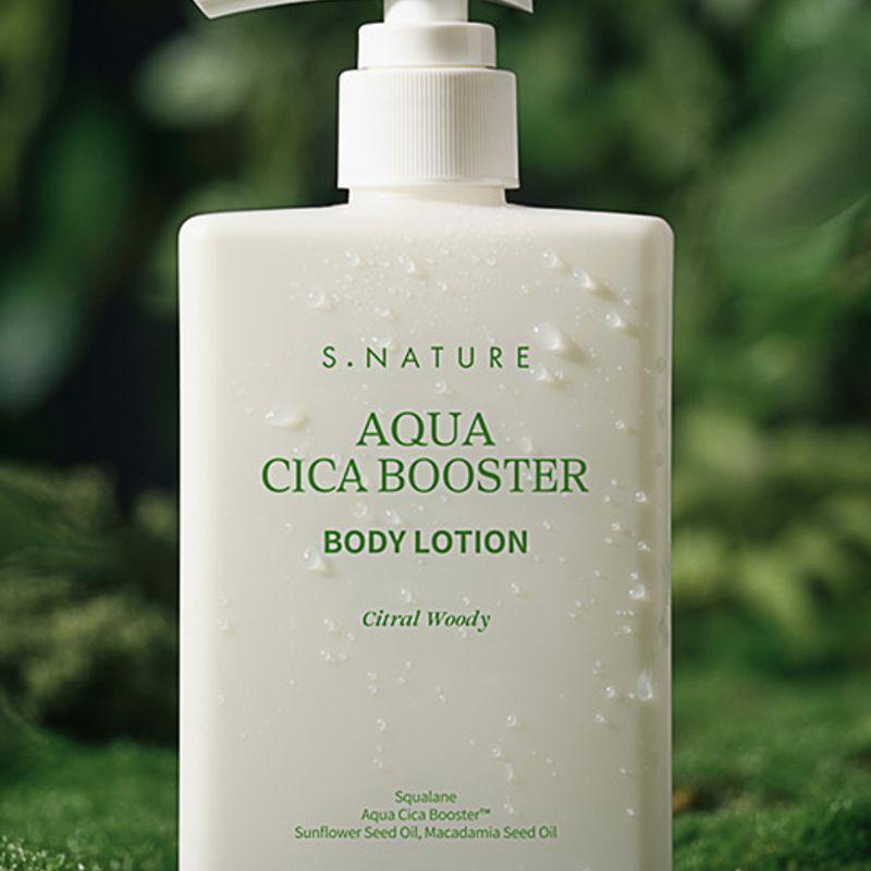 Aqua Cica Booster Body Duo Set (Wash 500ml + Lotion 300ml) (+Free 30ml Gel Cream)