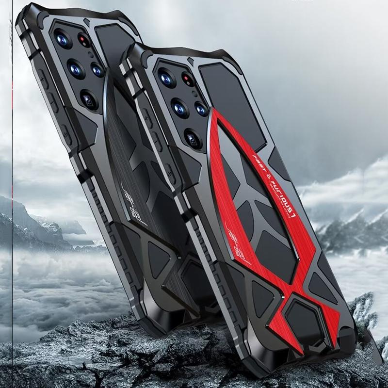 S24 Ultra Case Metal Alloy Aluminum Bumper For Samsung Galaxy S23 Ultra Hybrid Rugged Shockproof Armor Cover S22