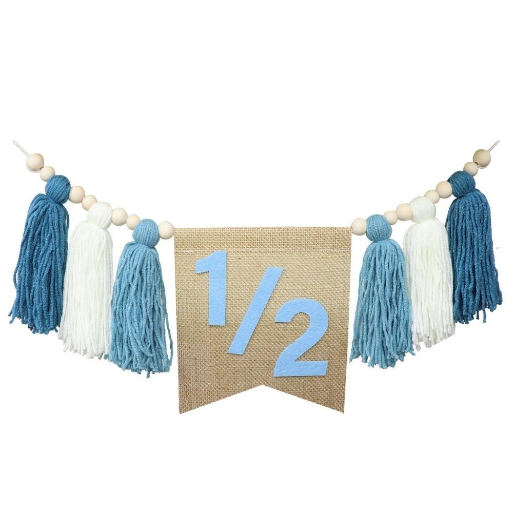 Boho 1. Geburtstag Hochstuhl Banner Garn Quaste Handgemachtes Geburtstagsbanner Leinenhut Holzperle Partydekoration Kinderparty