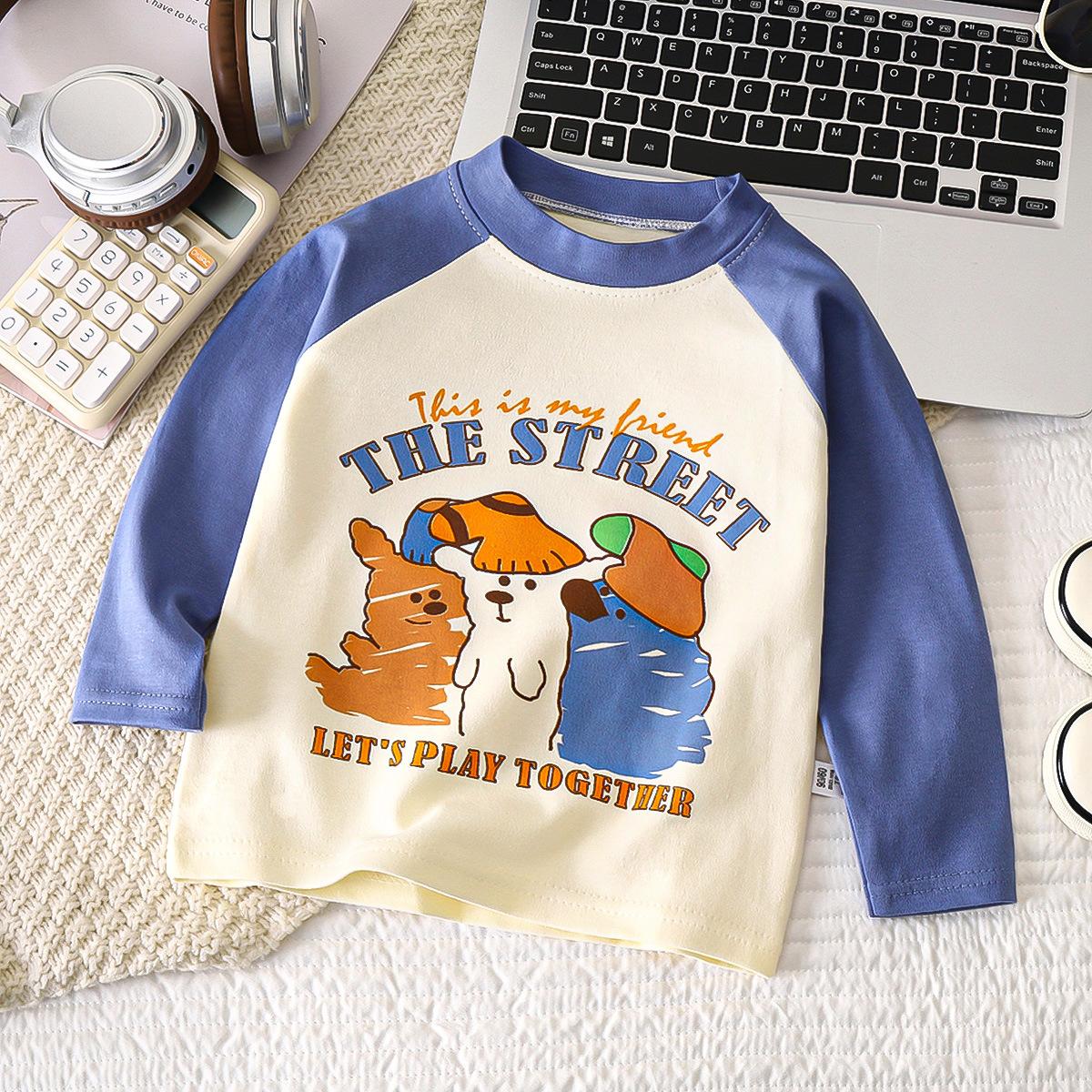 

Детская одежда Футболка для мальчиков и девочек Детская одежда с рисунком Топы с длинным рукавом Детская одежда Осень-зима Хлопковая толстовка с принтом 110cm