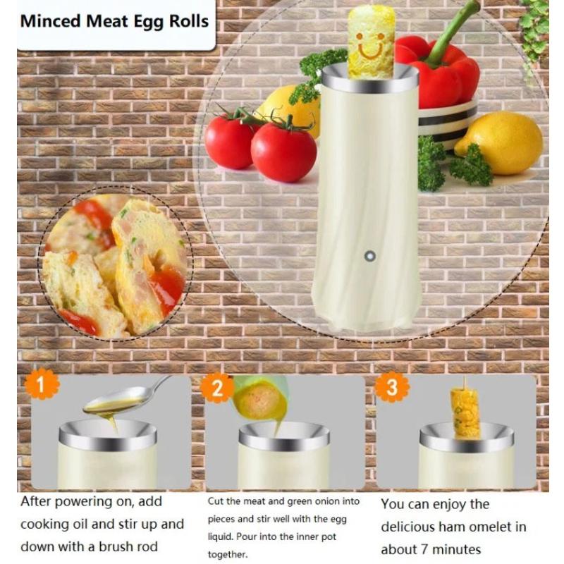 Mini Electric Egg Boiler Automatic Eggs Roll Maker Omelette Breakfast Machine Cooking Tools Egg Master Sausage Burrito
