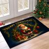 1Pcs Anti Fatigue Kitchen Rugs Christmas Santa ClausWaterproof Non-Slip Thick Cushioned Kitchen Mat Heavy Duty Comfort Standing Mat for Kitchen