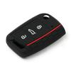 3 Button Key Silicone Car Key Cases Cover Keychain Folding Remote Key Fob Protection For VW Golf 7 MK7 Accessories