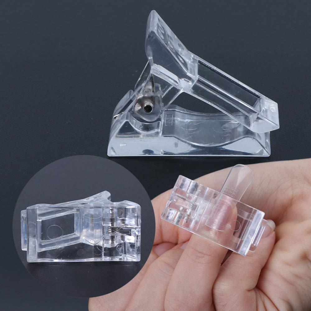 Nail Art Tool Set: Extension Nails with Crystal Molds & Clip, Paperless Forms, Multi-Size Tip Clips