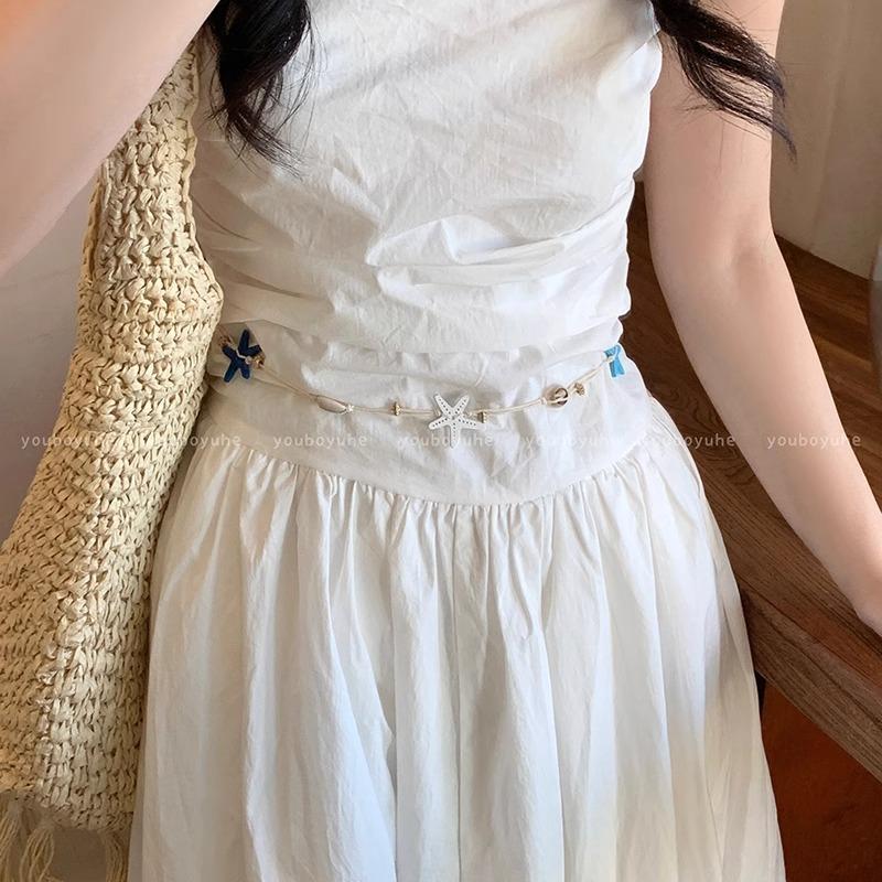 

Сексуальная летняя цепочка на талию в виде морской звезды, пояс, аксессуары для тела для купальников, пляжное нижнее белье, металлическая цепочка для бикини на живот, женские украшения для платья