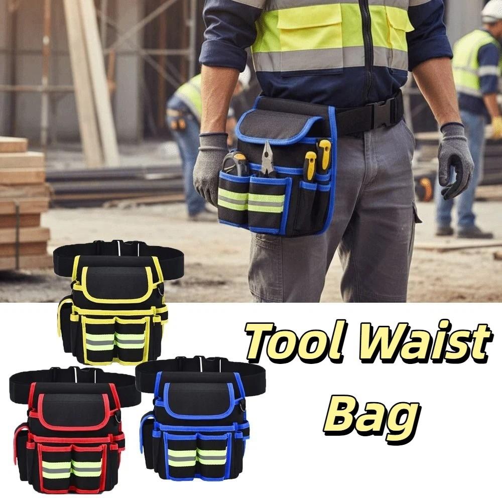 Large-Sized Electrician's Tool Bag One-Piece Design Tool Waist Bag Thickened Waist Bag  Electrician