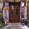 2D Flat, 2D Flat - 2D Flat, 2D Flat - 2D Flat Printing 2pcs Halloween Ghost Pumpkin Skeleton Chinese Blessing Couplet Door Decor with Welcome Hanging 
