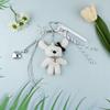 Cute Bear Keychain For Phones And Bags Pvc Decor With Heart Ribbon For Teens And Girls