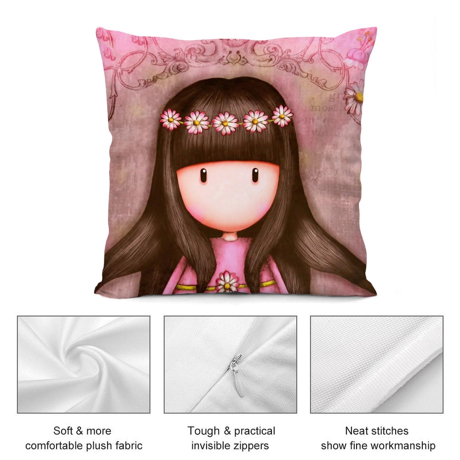 Милые Девочки Santoro Наволочка Gorjuss Наволочки для Декоративных Подушек Чехол Украшение Гостиной Аниме Дом Диван 12x12Inch
