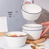WEIMINGNUO 6-inch Ceramic Anti-Scald Vertical Pattern Bowls (2-pack)