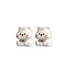 2 Pcs Mini Cat Figurines, Miniature Kittens Micro Landscape Decoration, Tiny Resin Animal Cake Toppers for DIY Terrarium Crafts, Fairy Moss Garden